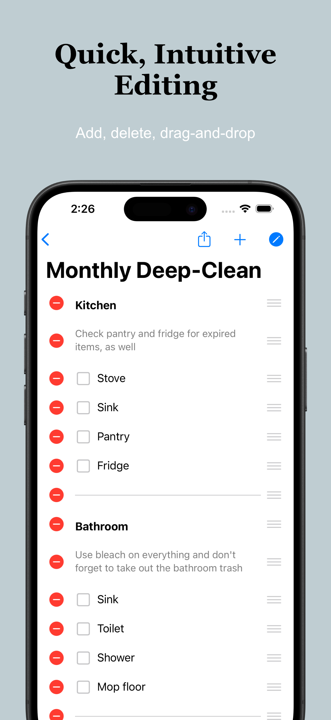 Checklist Archive iOS screenshot 3