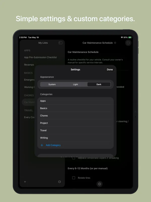 Checklist Archive iPad screenshot 3