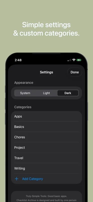 Checklist Archive iOS screenshot 3