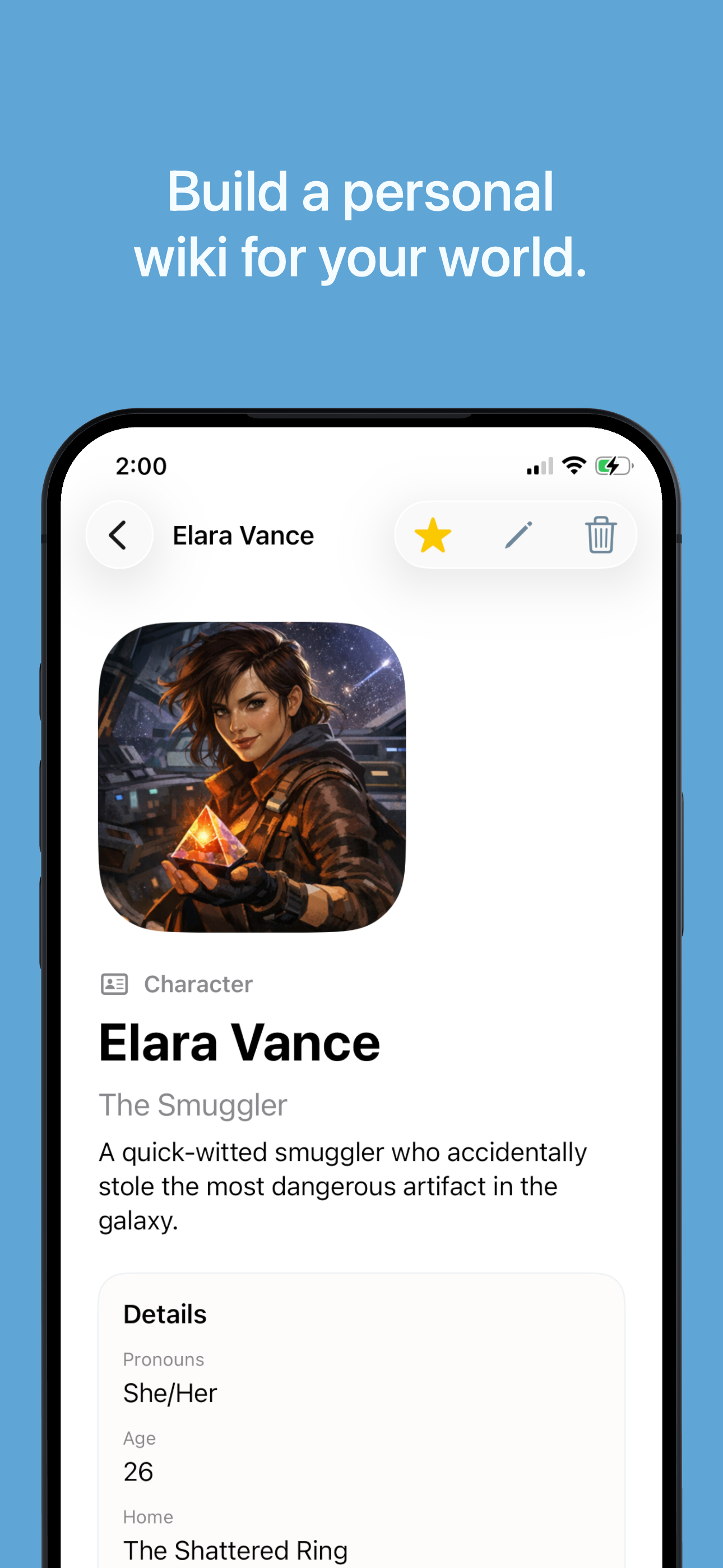 Story Wiki iOS screenshot 1