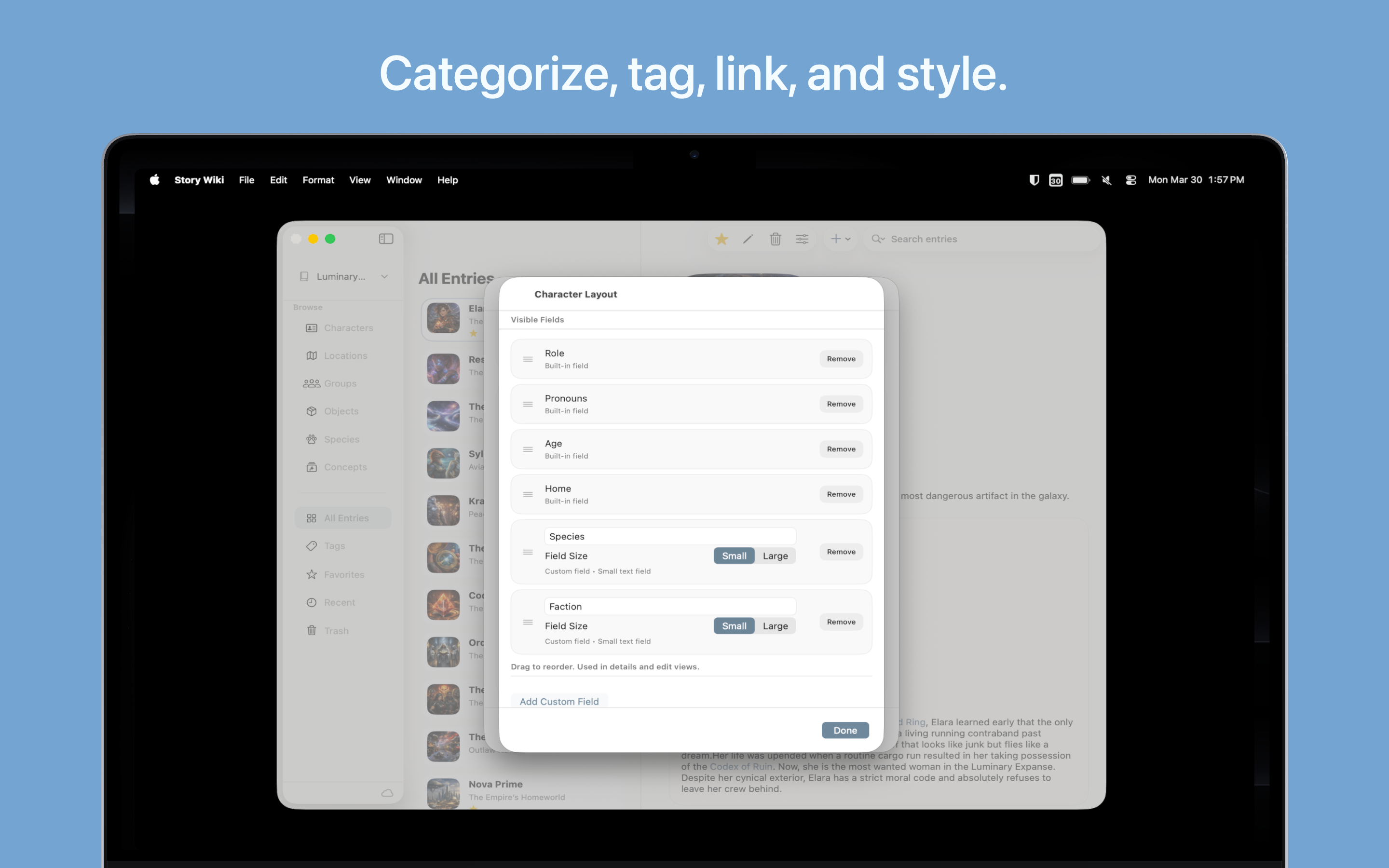 Story Wiki macOS screenshot 2