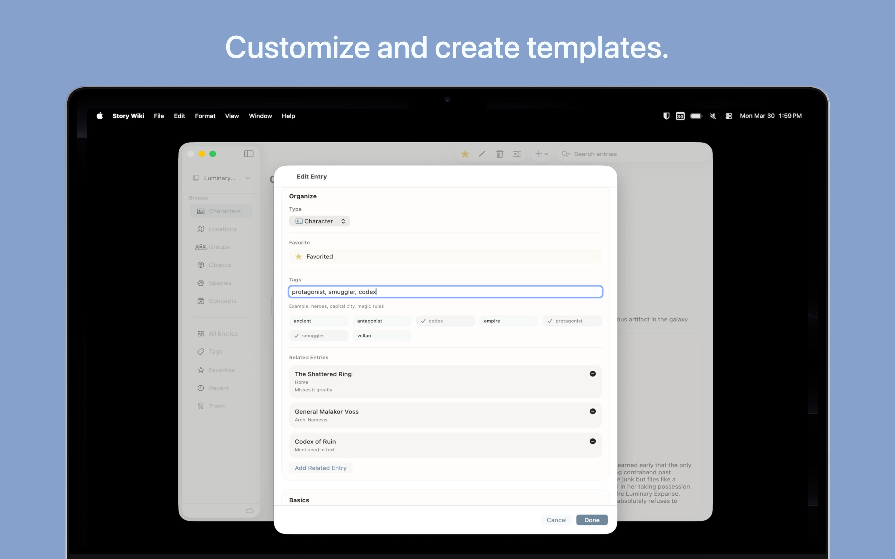 Story Wiki macOS screenshot 3