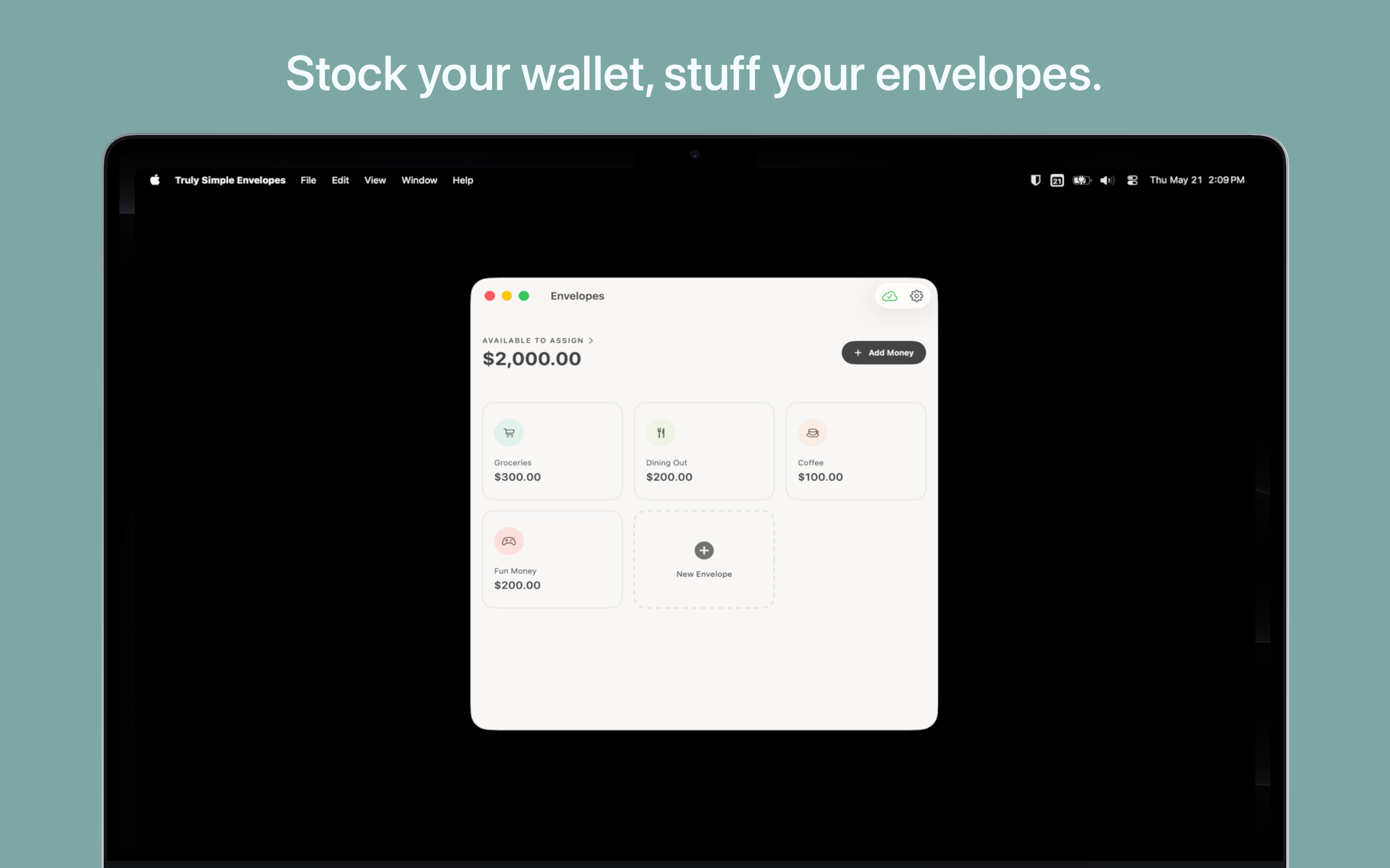 Truly Simple Envelopes MacOS screenshot 1