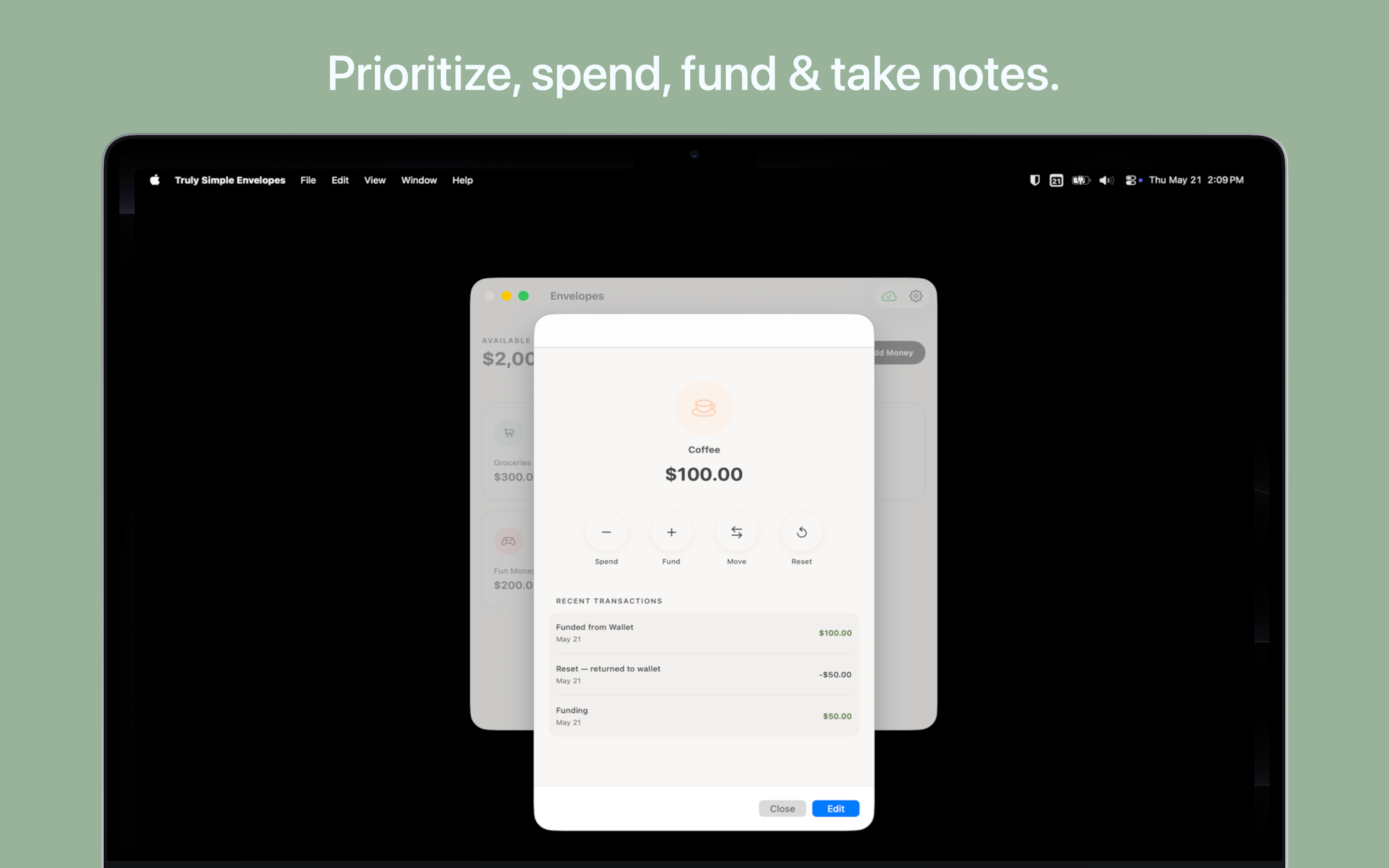 Truly Simple Envelopes MacOS screenshot 2
