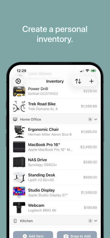 Truly Simple Inventory iOS screenshot 1