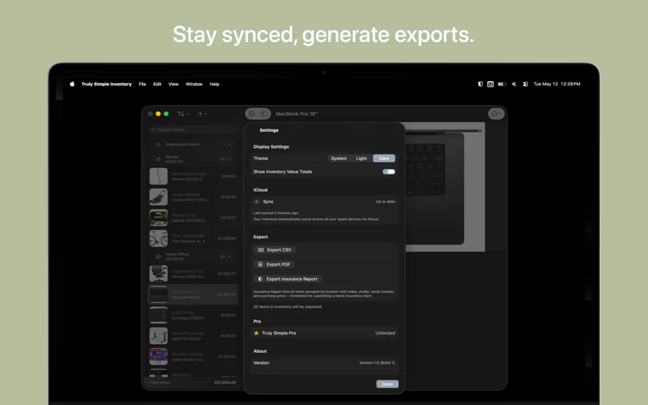 Truly Simple Inventory macOS screenshot 3