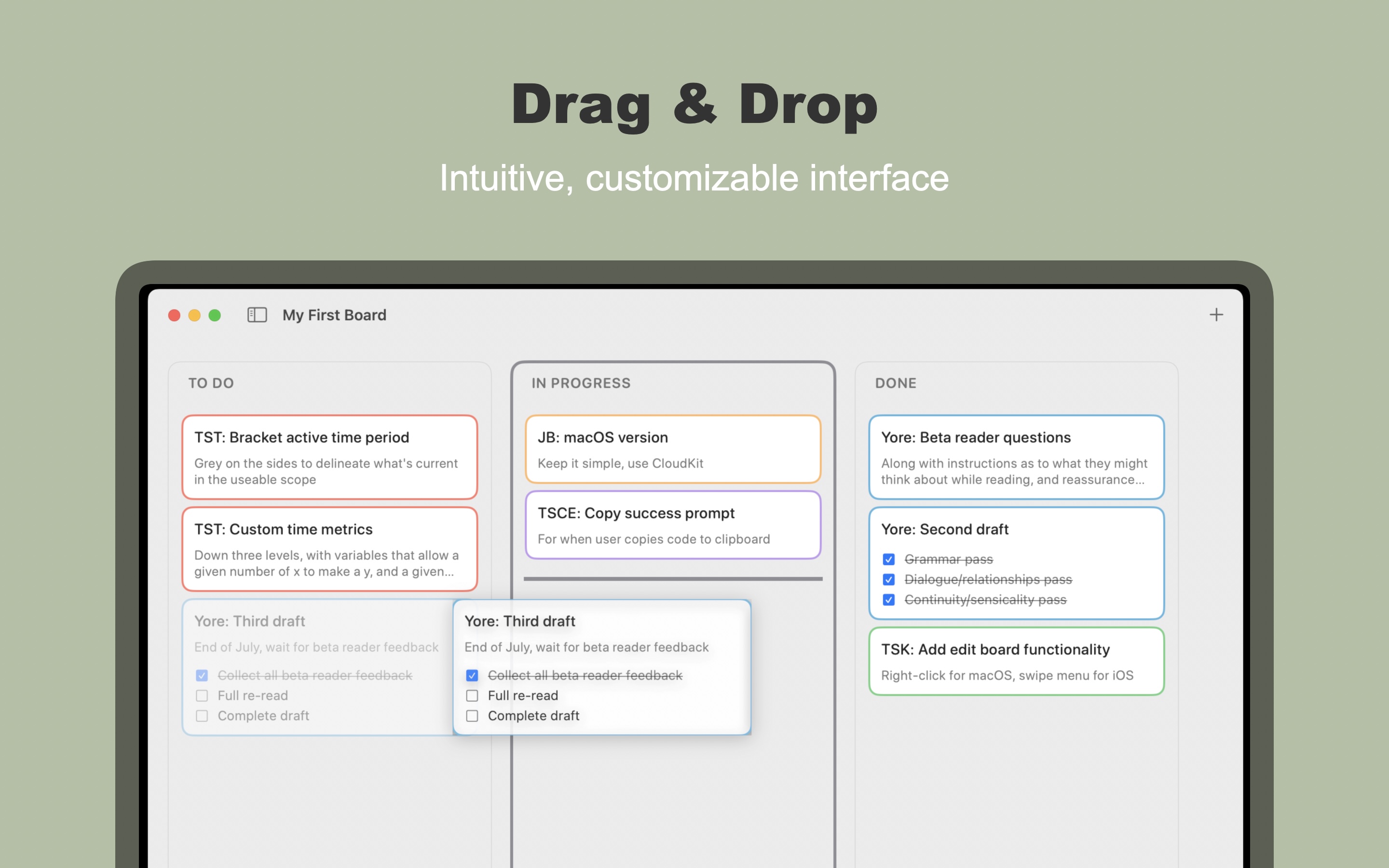 Truly Simple Kanban Mac screenshot 2