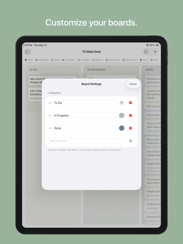 Truly Simple Kanban iPad screenshot 2