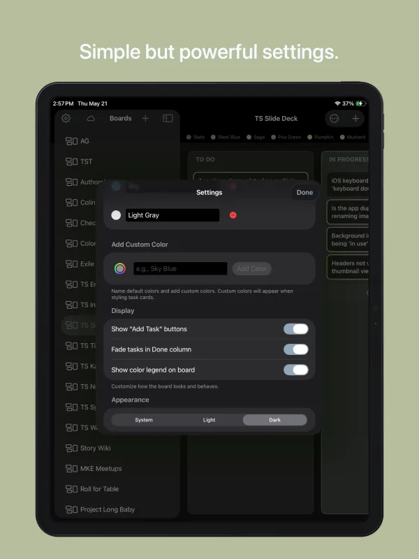 Truly Simple Kanban iPad screenshot 3