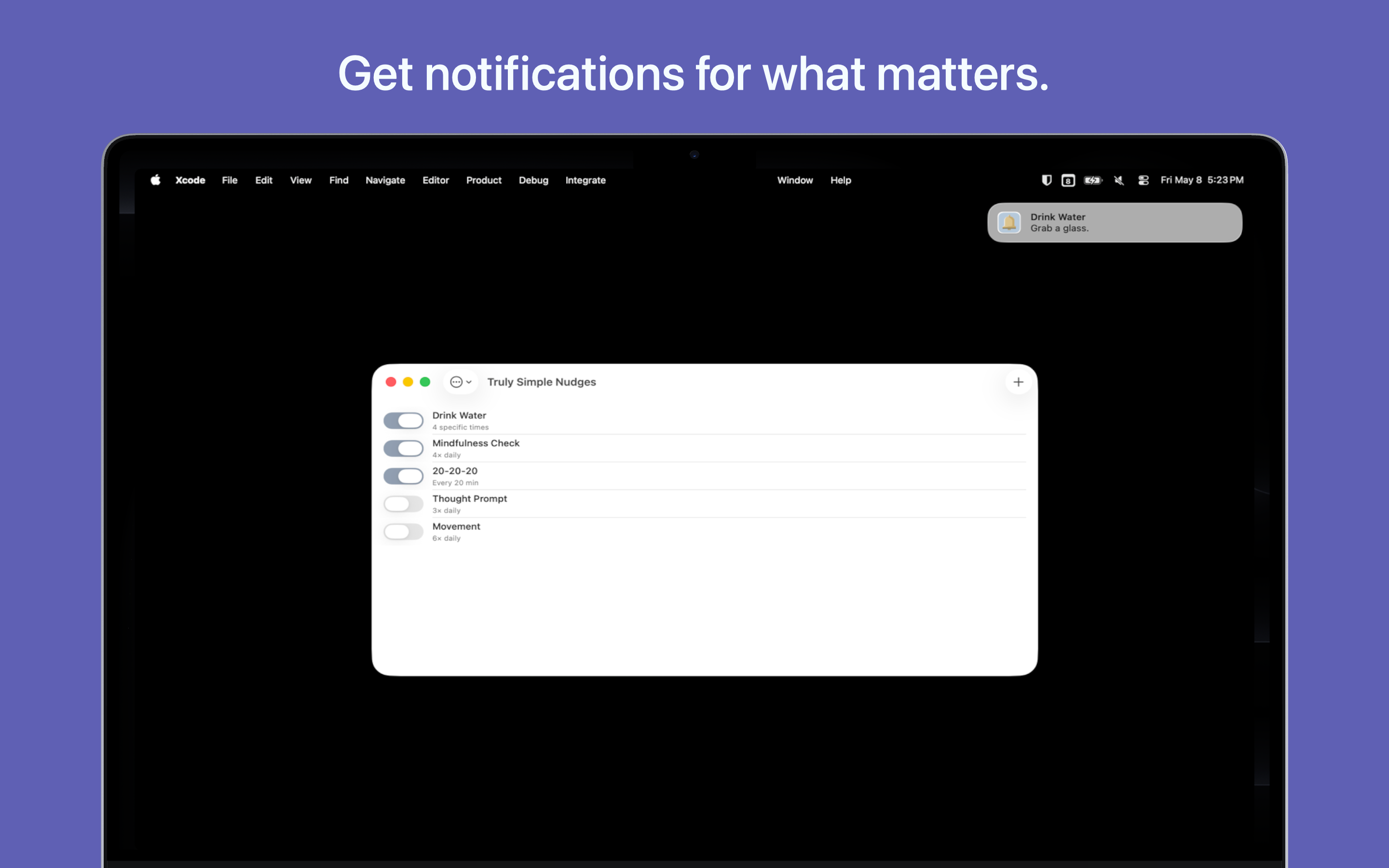Truly Simple Nudges MacOS screenshot 3