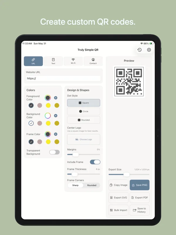 Truly Simple QR iPad screenshot 1