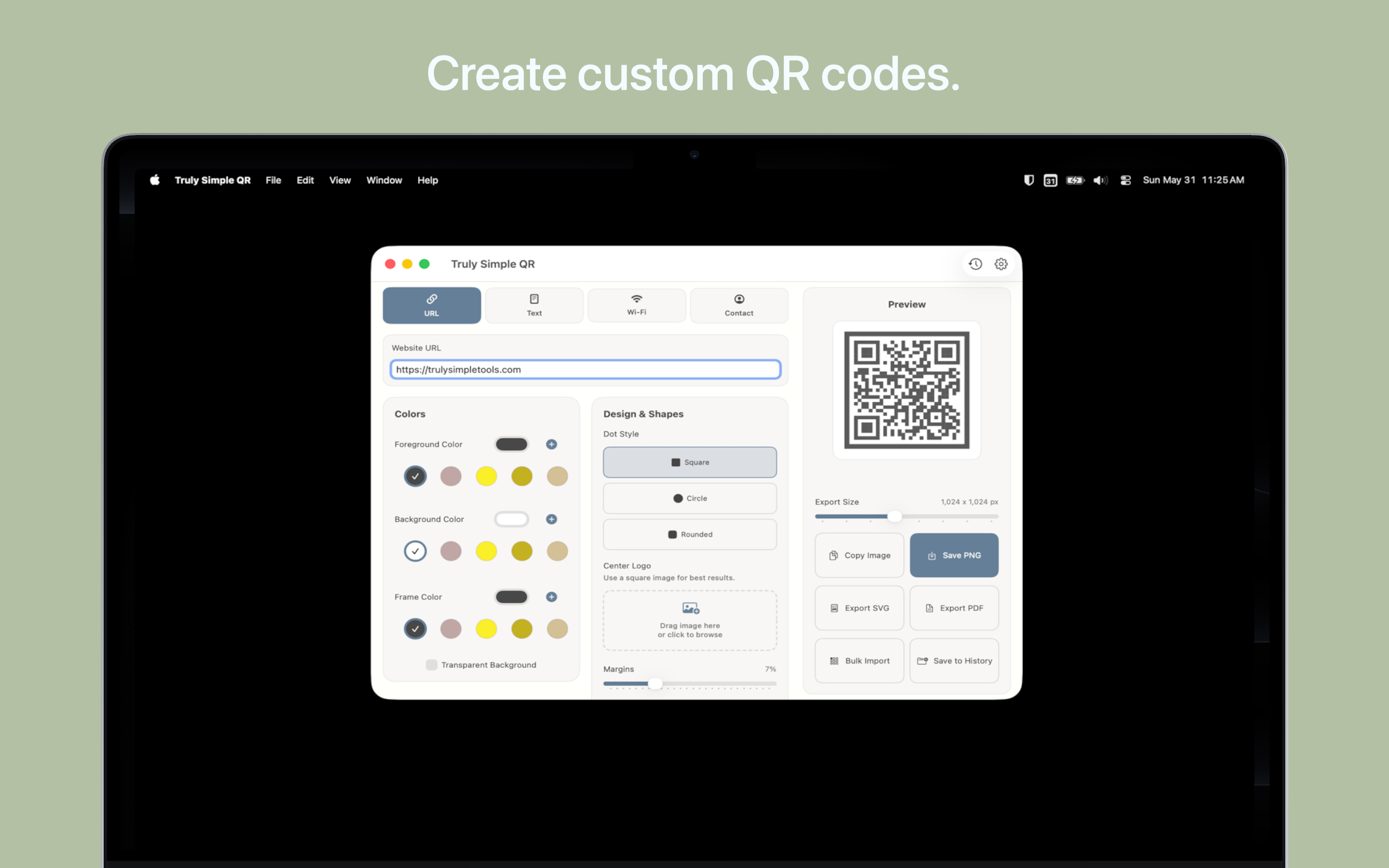 Truly Simple QR macOS screenshot 1