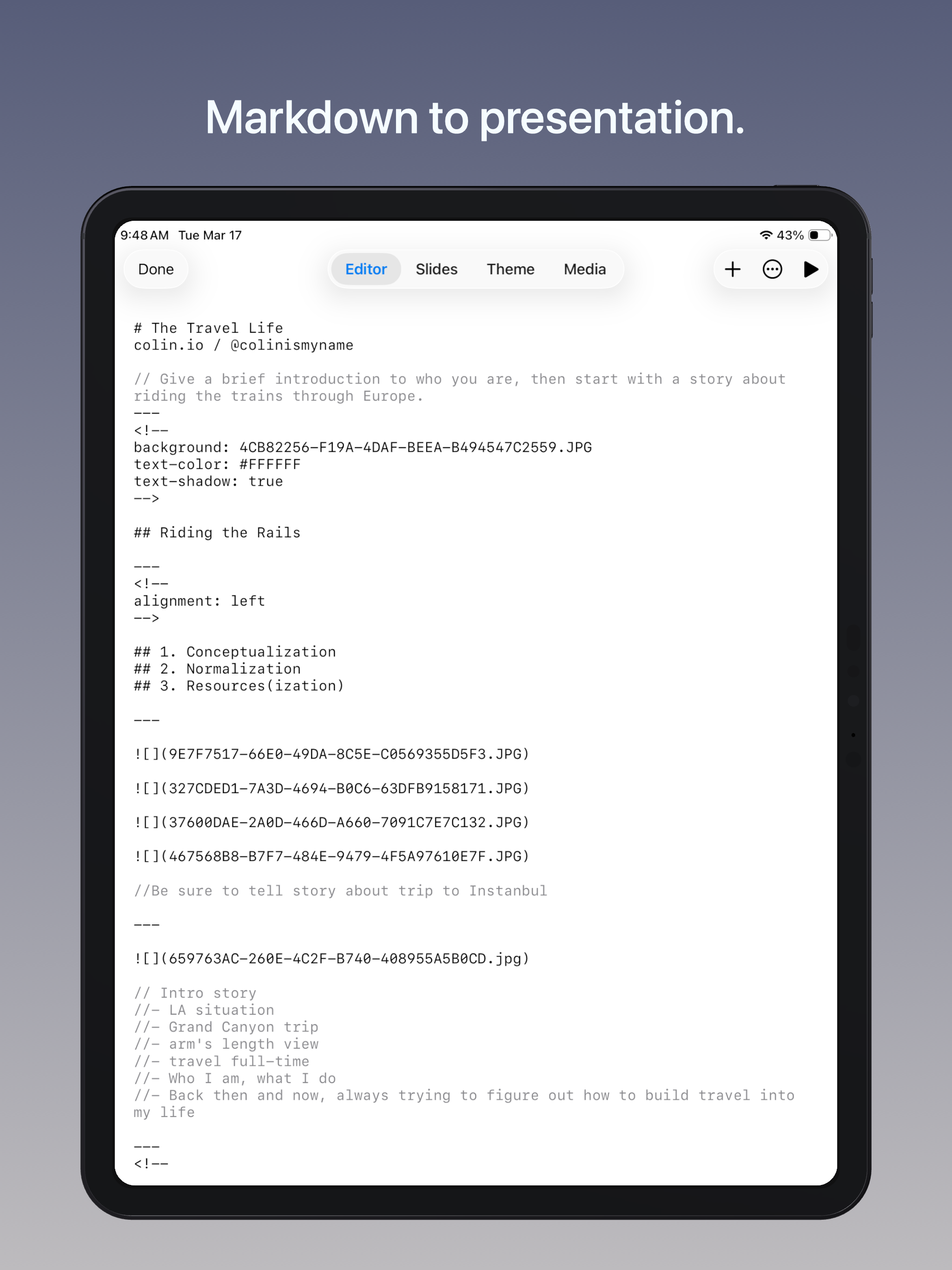 Trulys Simple Slide Deck iPad screenshot 1