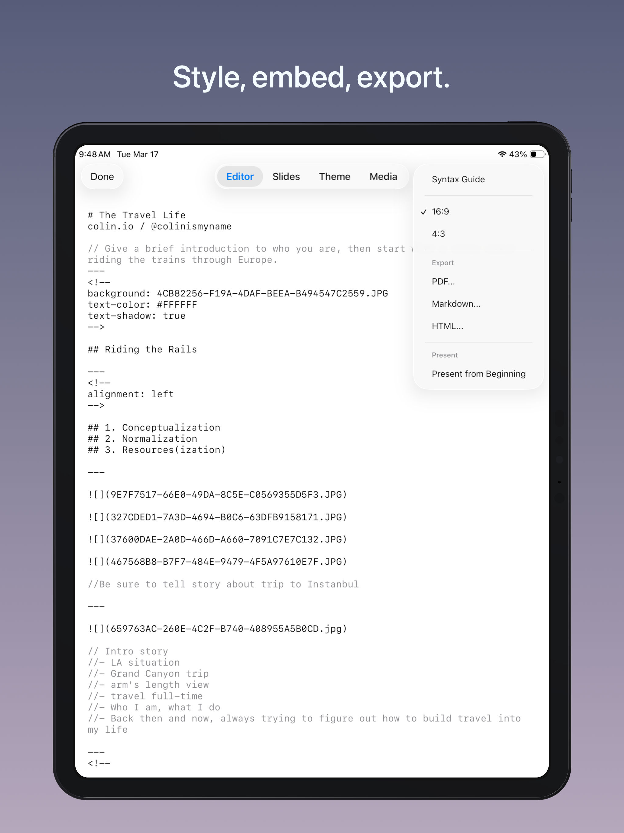 Trulys Simple Slide Deck iPad screenshot 2