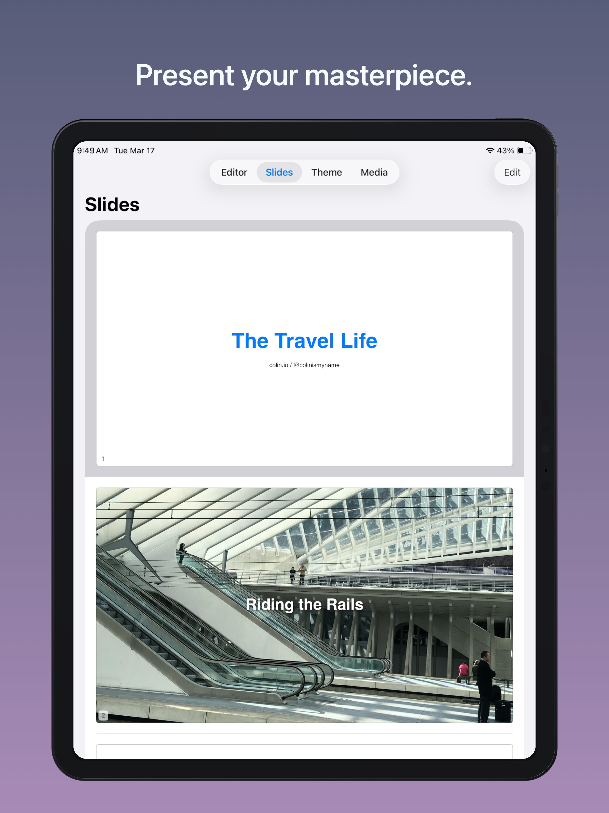 Trulys Simple Slide Deck iPad screenshot 3