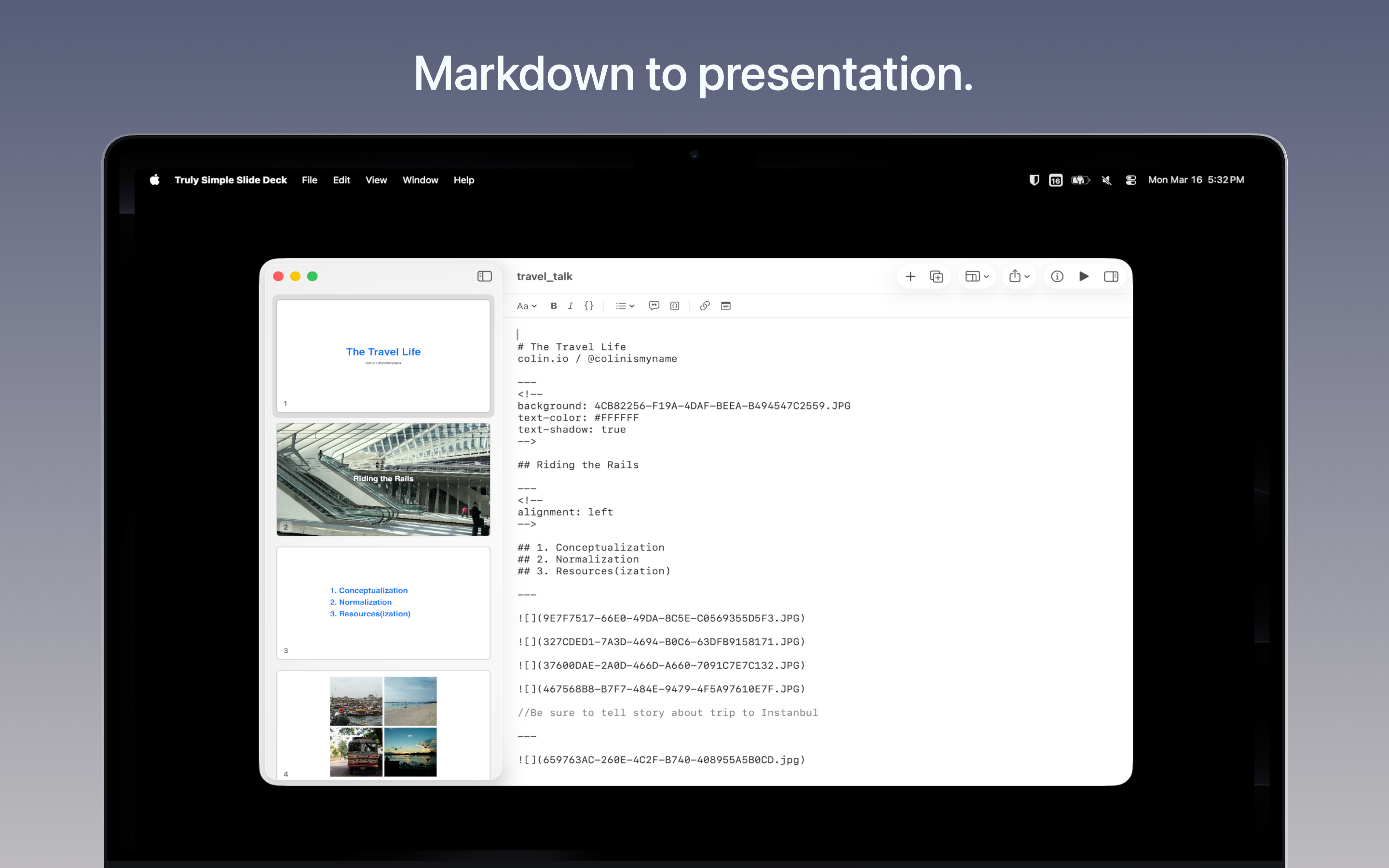 Trulys Simple Slide Deck MacOS screenshot 1