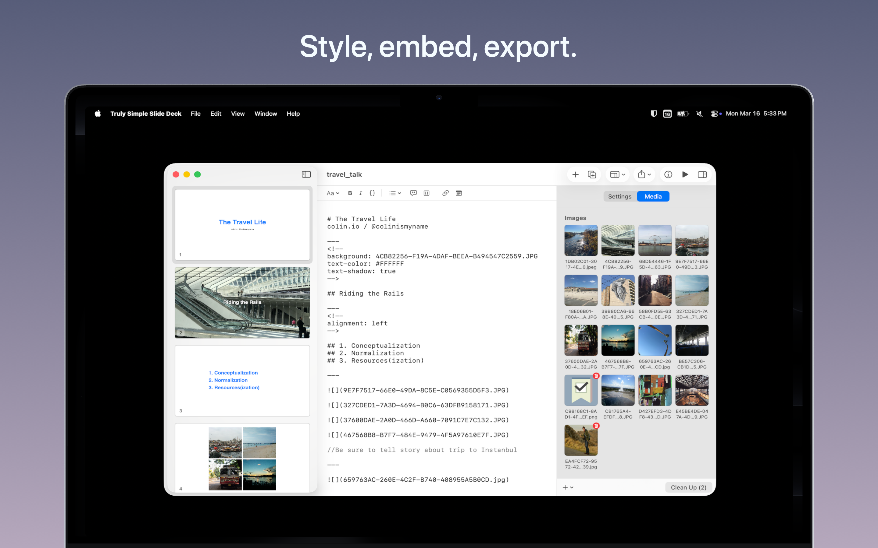 Trulys Simple Slide Deck MacOS screenshot 2