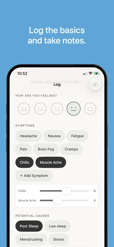 Truly Simple Symptom Log iOS screenshot 1