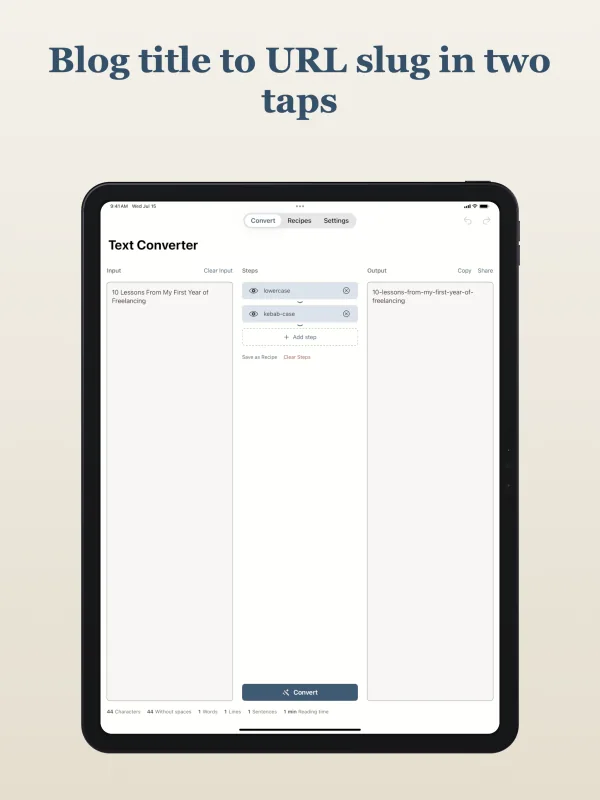 Truly Simple Text Converter iPad screenshot 3