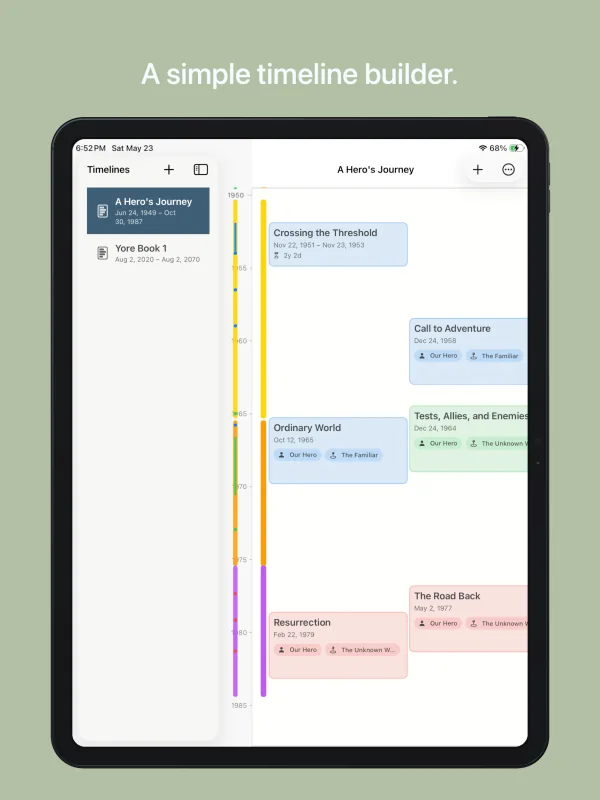 Truly Simple Timeline iPad screenshot 1