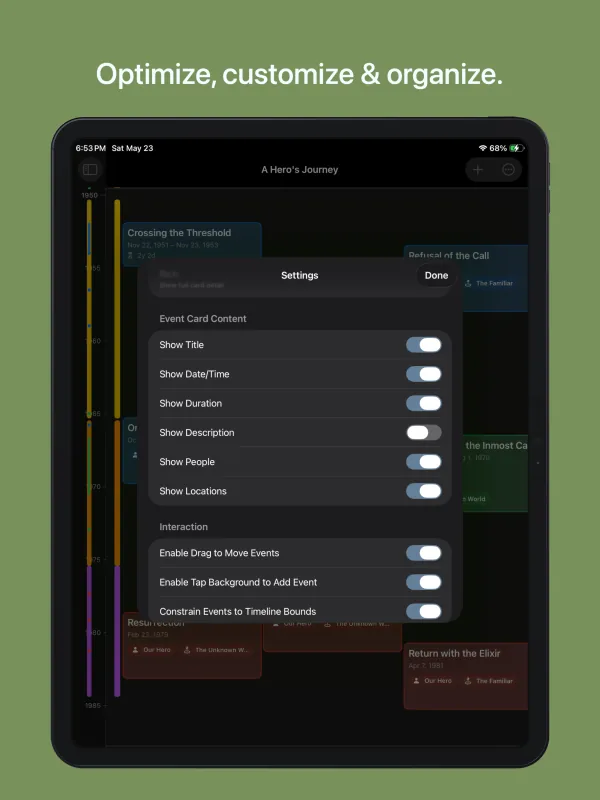 Truly Simple Timeline iPad screenshot 3