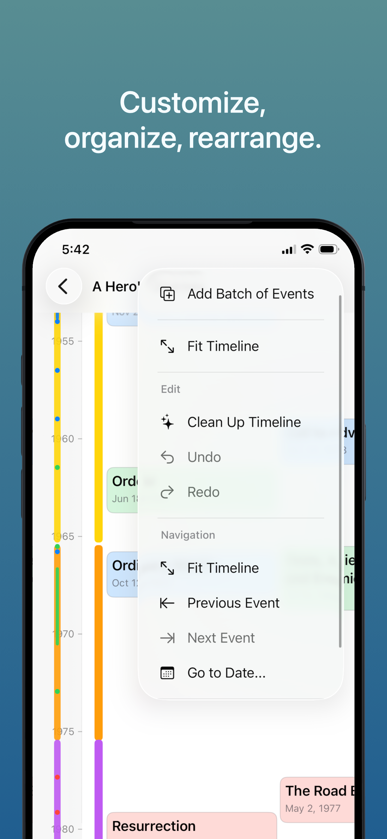 Trulys Simple Timeline iOS screenshot 2