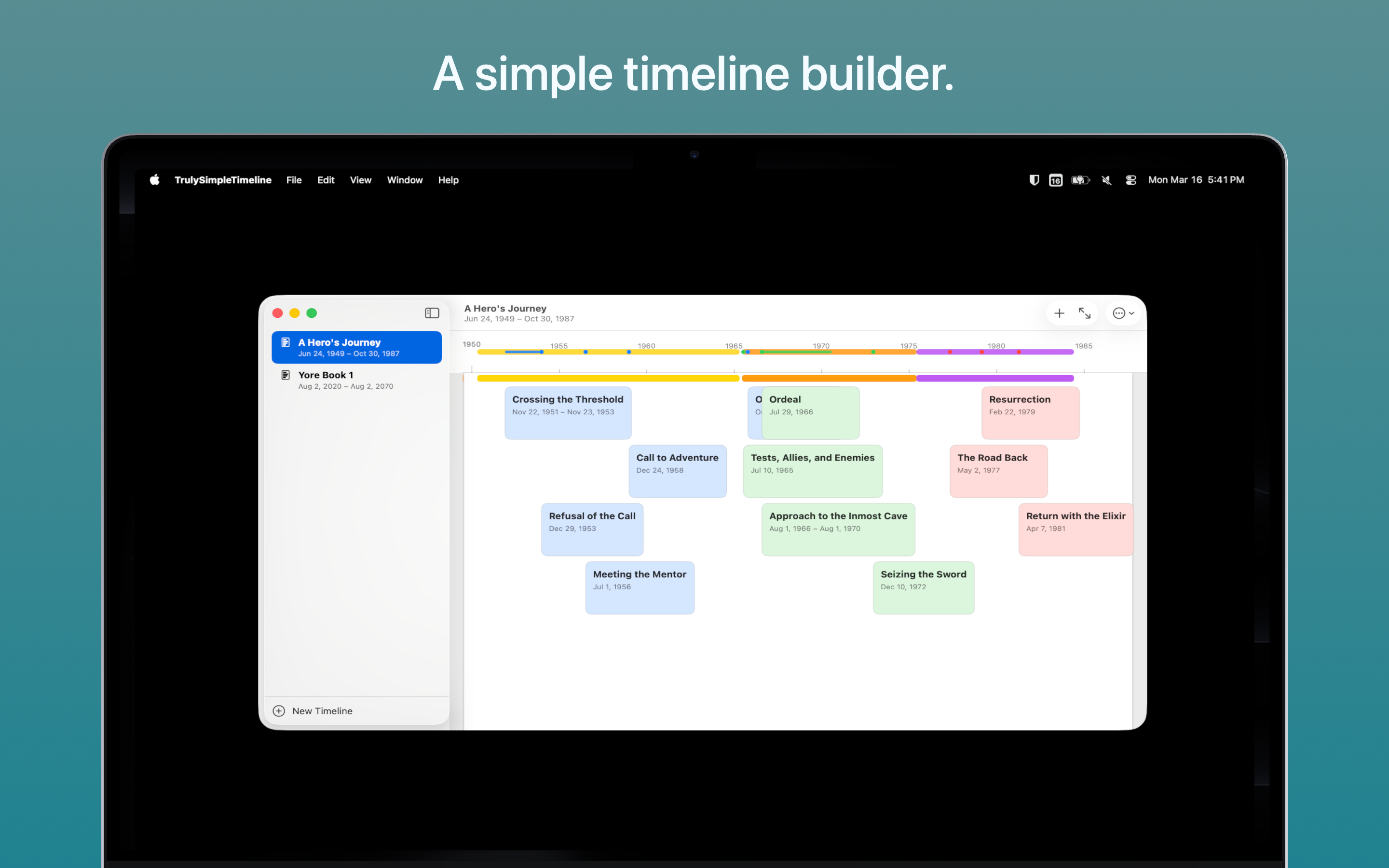 Trulys Simple Timeline MacOS screenshot 1