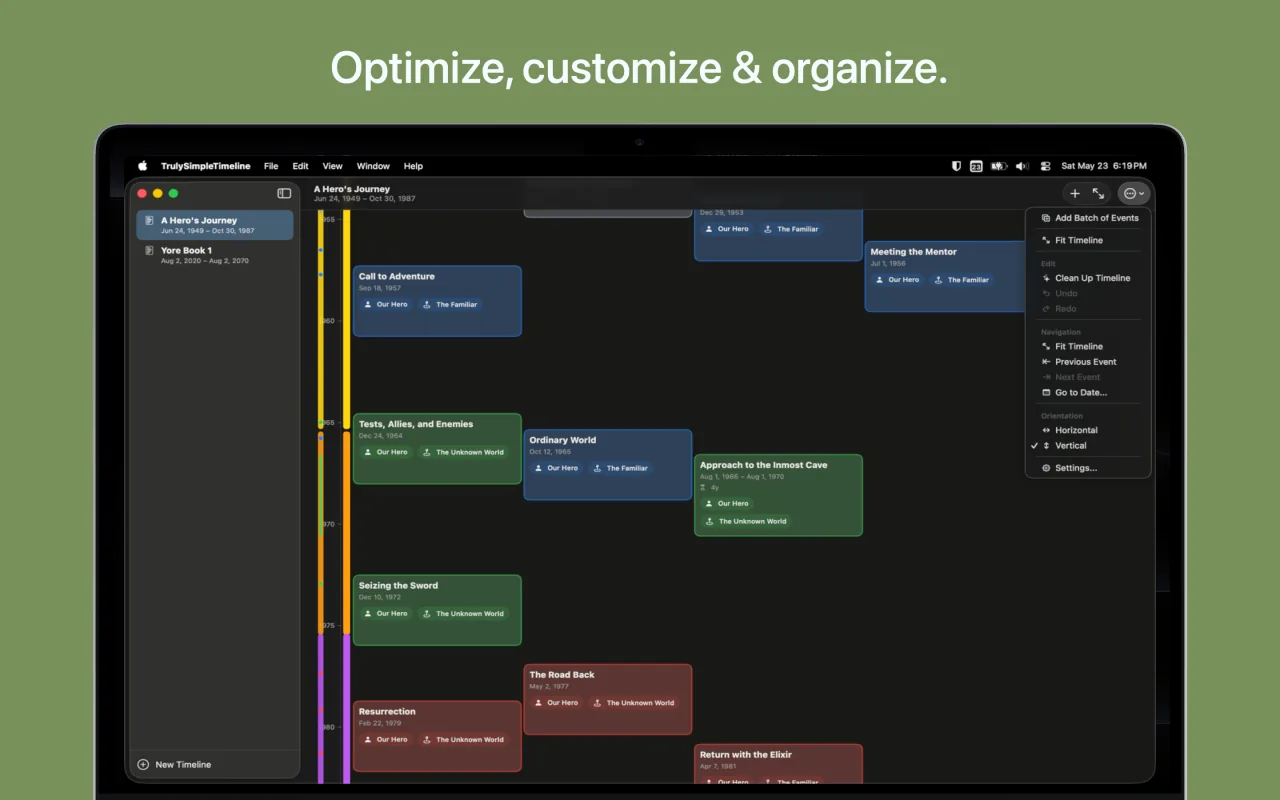 Truly Simple Timeline macOS screenshot 3